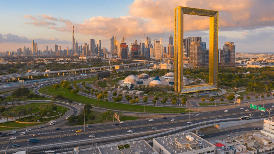 Dubai City Tour with Frame Ticket, Creek, Souks and Blue Mosque - Image 1